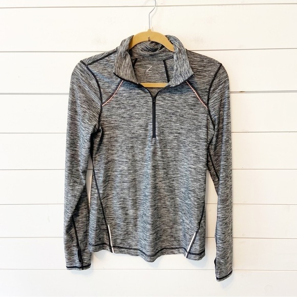 Z by Zella | Heather Gray Long sleeve Running Half Zip Top Size small - Picture 1 of 9